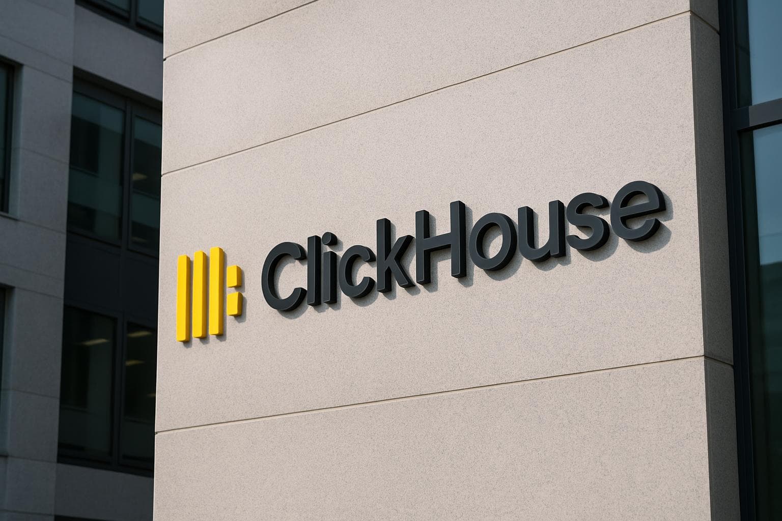 ClickHouse logo on a clean background representing fast analytical database
