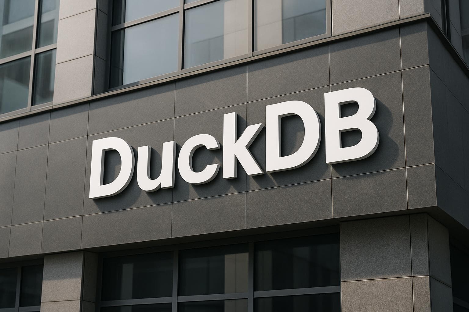 DuckDB logo on a clean editorial background