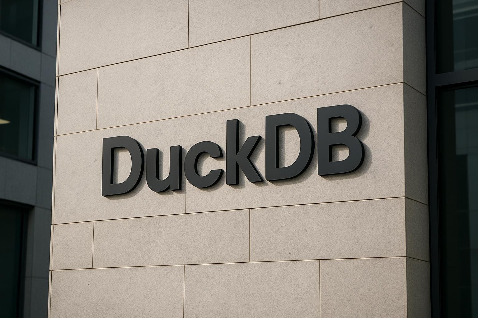 DuckDB logo on a clean professional background