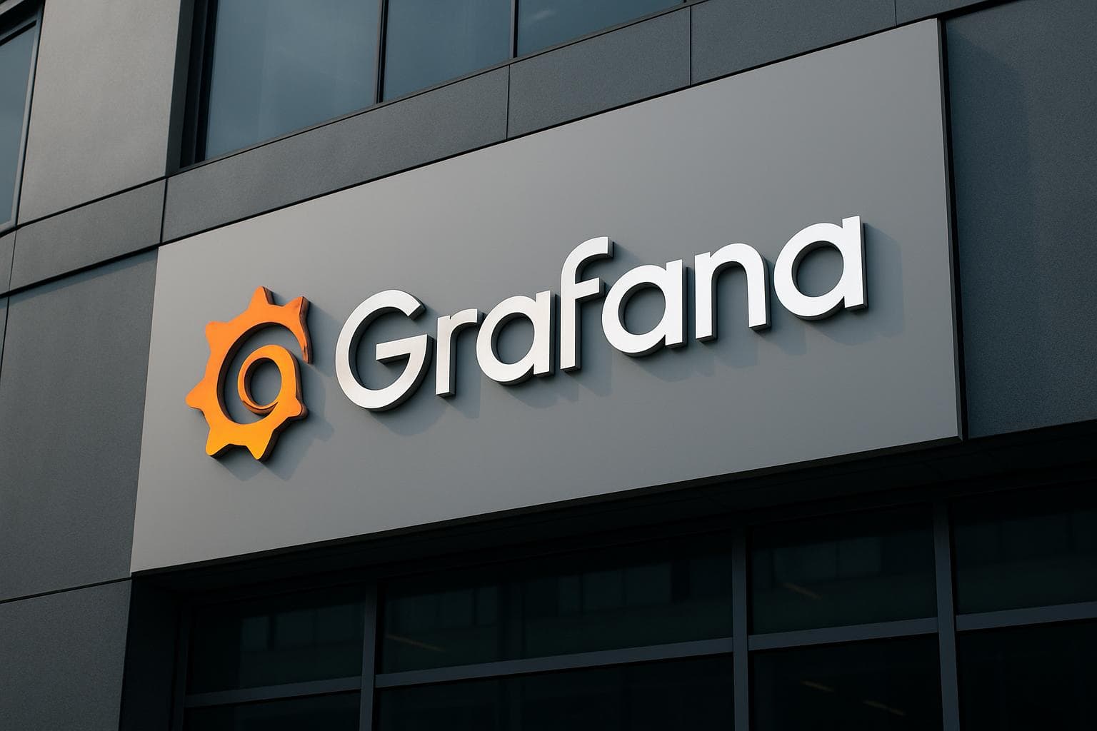 Grafana dashboard showing business KPIs and metrics