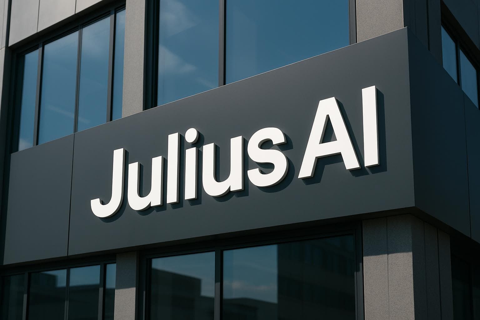 A professional editorial image representing How to Analyze Business Data with Julius AI