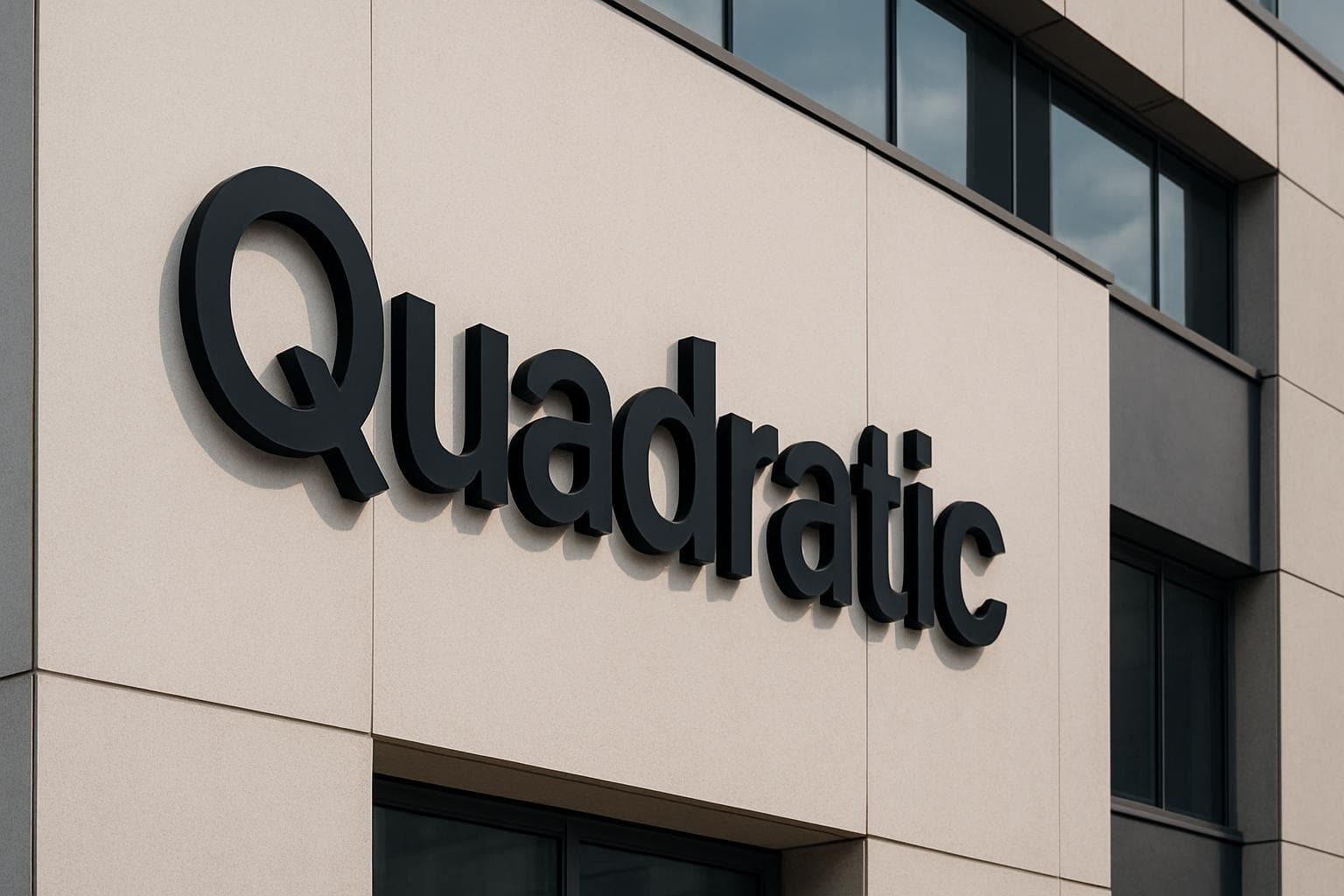 Quadratic logo displayed on a clean professional background representing the AI-powered spreadsheet platform