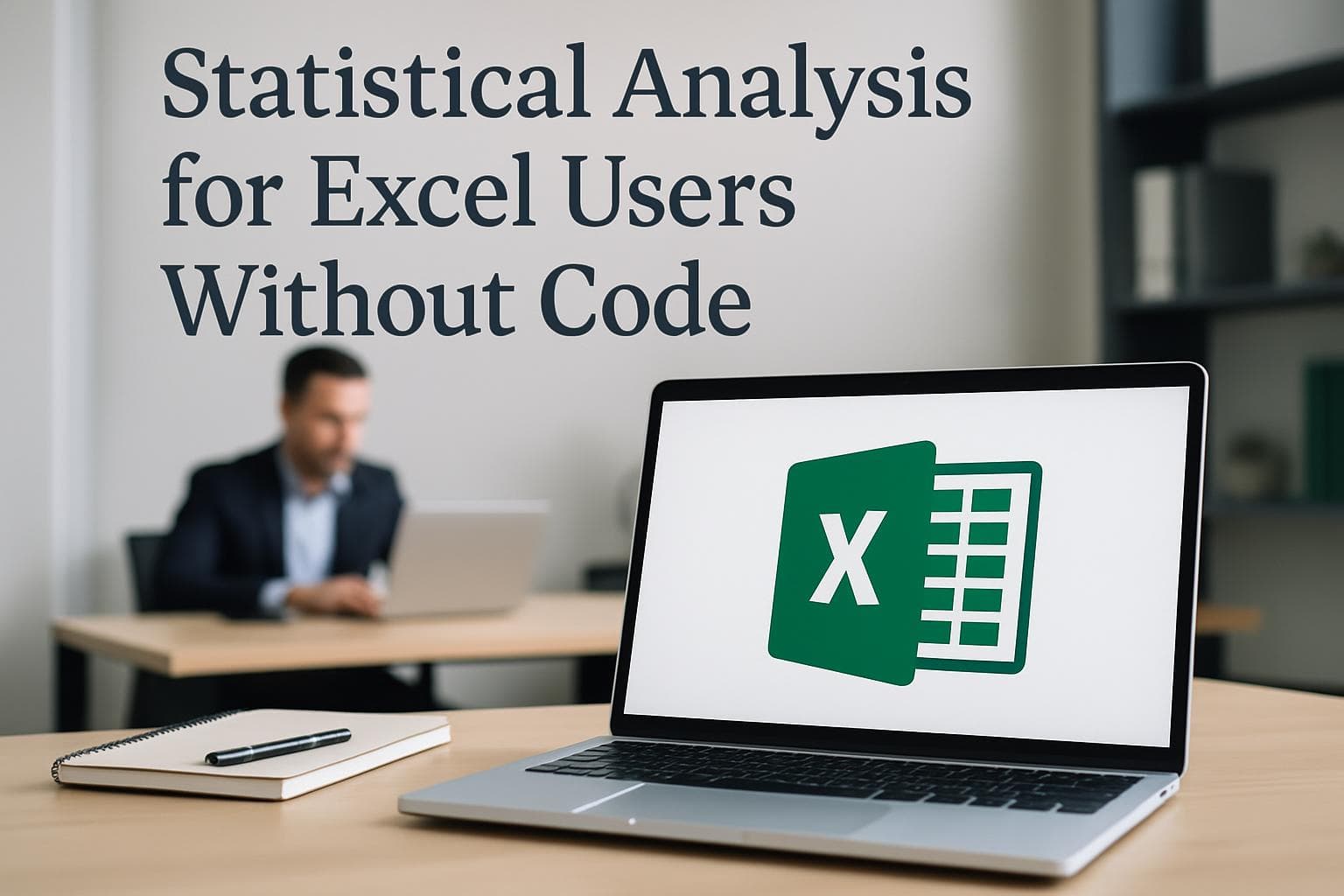 Professional analyst reviewing statistical output at a clean office workstation